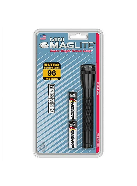 Maglite Mini Incandescent 2-Cell AA Flashlight, Black