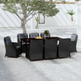thumbnail image 1 of vidaXL 9 Piece Garden Dining Set Black, 1 of 5
