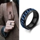 thumbnail image 2 of Anillo Giratorio De Cadena De Acero Inoxidable Para Hombres Titanio Gao Jiahui  unisex, 2 of 2