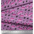 thumbnail image 3 of Soimoi Purple Silk Fabric Brush Stroke Abstract Decor Fabric Printed Yard 42 Inch Wide, 3 of 3