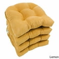 thumbnail image 2 of 16-inch Solid Micro Suede U-shaped Tufted Chair Cushions (Set of 4), 2 of 5