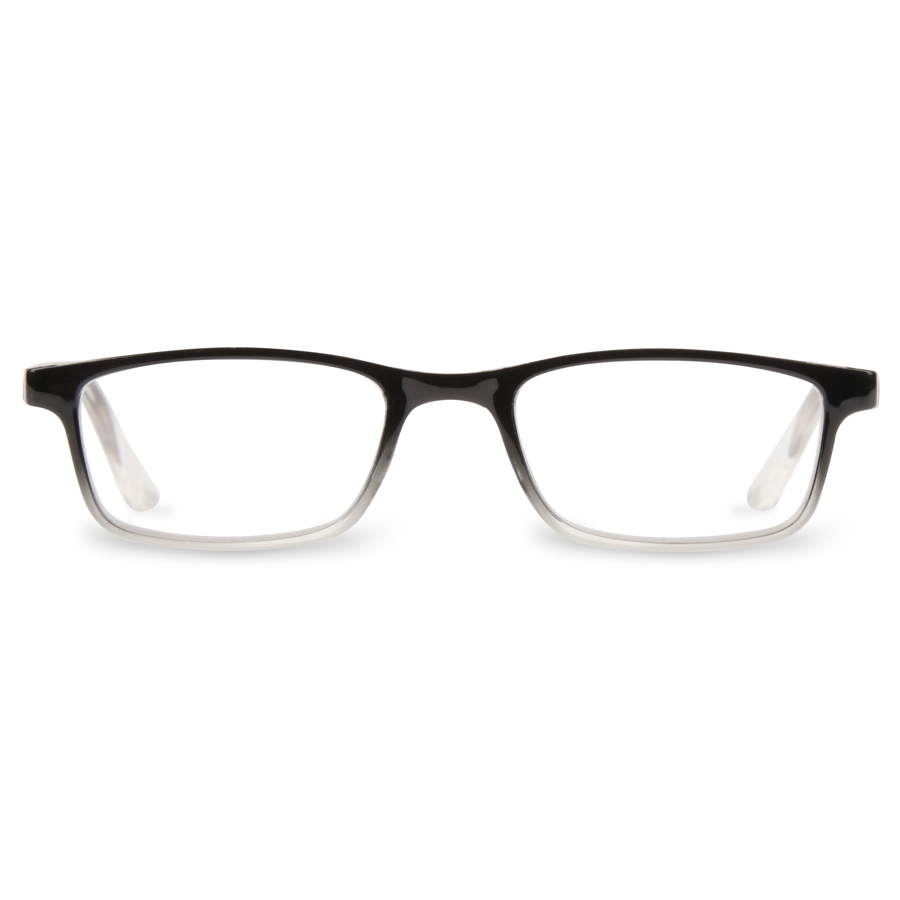 Equate Unisex Reader Glasses with Case, Plastic Lens, Black