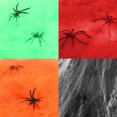 thumbnail image 2 of Décoration de Toile d'Halloween Extensible pour Fête Effrayante Toile d'Insecte pour Bar Maison, Rouge, 2 of 5