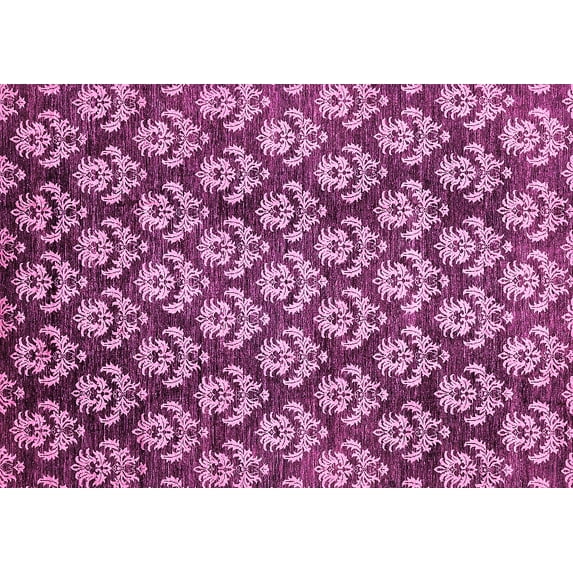 Ahgly Company Indoor Rectangle Abstract Pink Modern Area Rugs, 2' x 5'