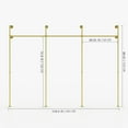 thumbnail image 3 of ZXNYH industrial pipe clothing rack clothes rack for wardrobe, bedroom and as walk-in closet system. Sturdy clothing racks for hanging clothes I wall mounted heavy duty clothes rack…, 3 of 5