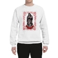 thumbnail image 2 of Wild Bobby, Our Lady of Guadalupe Blessed Virgin Mary Religious, Inspirational/Christian, Unisex Crewneck Graphic Sweatshirt, White, Large, 2 of 3