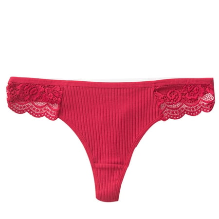 Bigersell Cotton Seamless Underwear Women Clearance Women Cotton Underwear Bikini Panty Style P-1771 Spandex Thong Panties Lace Thongs Ladies Briefs High Waist Women s Bikini Panties Red L