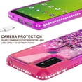 thumbnail image 5 of Liquid Quicksand Glitter Cute Phone Case for AT&T Radiant Max 5G / Fusion 5G / Cricket Dream 5G / Innovate 5G Phone Case Cover Clear Bling Diamond for Girls Women - Hot Pink/Purple, 5 of 5