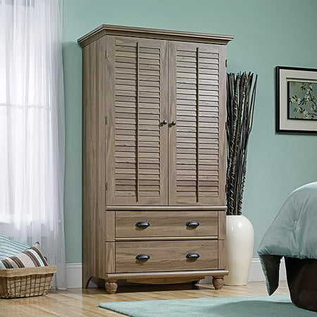 Sauder Harbor View Armoire, Salt Oak - Walmart.com