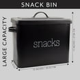 thumbnail image 6 of AuldHome Design Black Enamel Snack Bin; Modern Farmhouse Style Snack Container, Ideal for Single Serving Snacks, 6 of 10