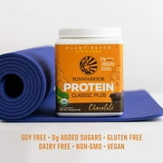 Sunwarrior Classic Plus Protein Chocolate Organic Vegan Protein Powder with BCAA 375g