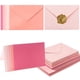 thumbnail image 1 of Juego de 50 sobres rosas de tamaño A7 de Toperd con tarjetas de 5 x 7 y pegatinas doradas, 1 of 7