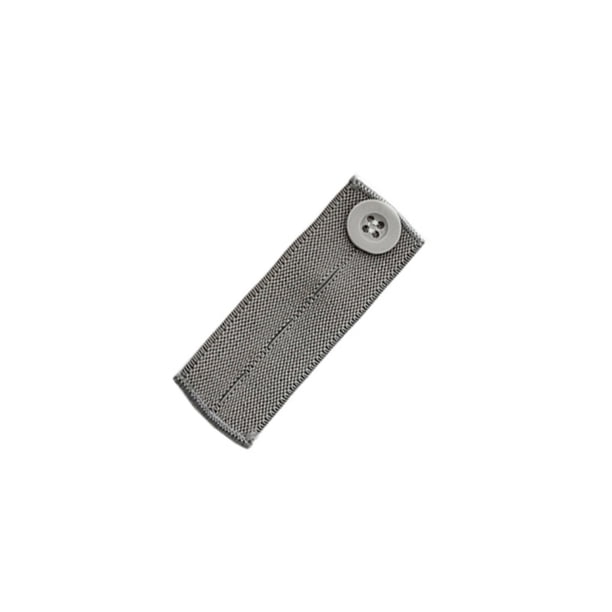 Inteprter Extensor de cintura Cintura ajustable Expansor flexible Botones resistentes al desgaste Extensión Hebilla Pantalón Jeans Tela de costura y artesanía Gris/83x25mm
