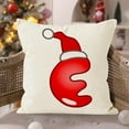 thumbnail image 1 of XWSHYW Almohadas y Fundas Funda de Almohada Navideña con 26 Letras, Funda de Almohada Decorativa para Sofá de Vacaciones, Funda de Cojín Estampada de Lino con Borde, 1 of 5