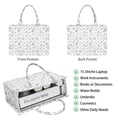 thumbnail image 2 of Large Capacity Tote Bag,White Witchcraft Sun Moon Snake Pattern Handbag Fashion Luxury Tote Bag,15.7"x13"x 5.1" Inches,Laptop Compatible, 2 of 6