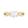 thumbnail image 3 of Rosec Jewels Cubic Zirconia Solitaire Engagement Ring for Women, Crossover Ring (7 mm, 1.75 CT), 18K Yellow Gold, US 10.00, 3 of 7