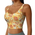 thumbnail image 2 of Hirioo Cute Pizza In Various for Women's Sports Vest with Full-Print Design, Stretchy Fabric and Removable Pads-Medium, 2 of 8