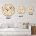 thumbnail image 4 of Designart 'Botanical Floral Retro Pattern I' Mid-Century Modern Wood Wall Clock, 4 of 5