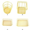 thumbnail image 2 of Gold Desktop Metal Storage Basket Storage Box Iron Grid Storage Tray Net Basket Storage Bins for Home Decoration, 2 of 5