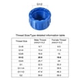 thumbnail image 2 of Tapón de ajuste de tubería Uxcell G, conector de manguera de rosca hembra de PVC, para el extremo de tuberías de agua de jardín y al aire libre, 20Pcs azul G1/2, 2 of 4