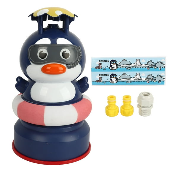 Penguin Base Sprinkler for Outdoor Fun - EU Plug Water-Spinning Rocket Toy