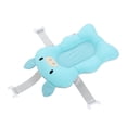 thumbnail image 4 of Cojín de baño flotante ajustable y seguro para bebé, suave y cómodo, para la ducha infantil, color azul claro, 4 of 14
