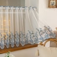 thumbnail image 2 of Faty-T Lace Kitchen Tier Curtains, Sheer Scalloped Floral Embroidered Small Cafe Curtain, Light Filtering Short Curtains for Living Room Bathroom, 2 of 6