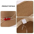 thumbnail image 3 of 56-58 cm circunferencia del sombrero sombrero de paja femenino lindo fresa sombrero de ala grande para el sol sombrero de verano protector solar sombrero de pescador, 3 of 5