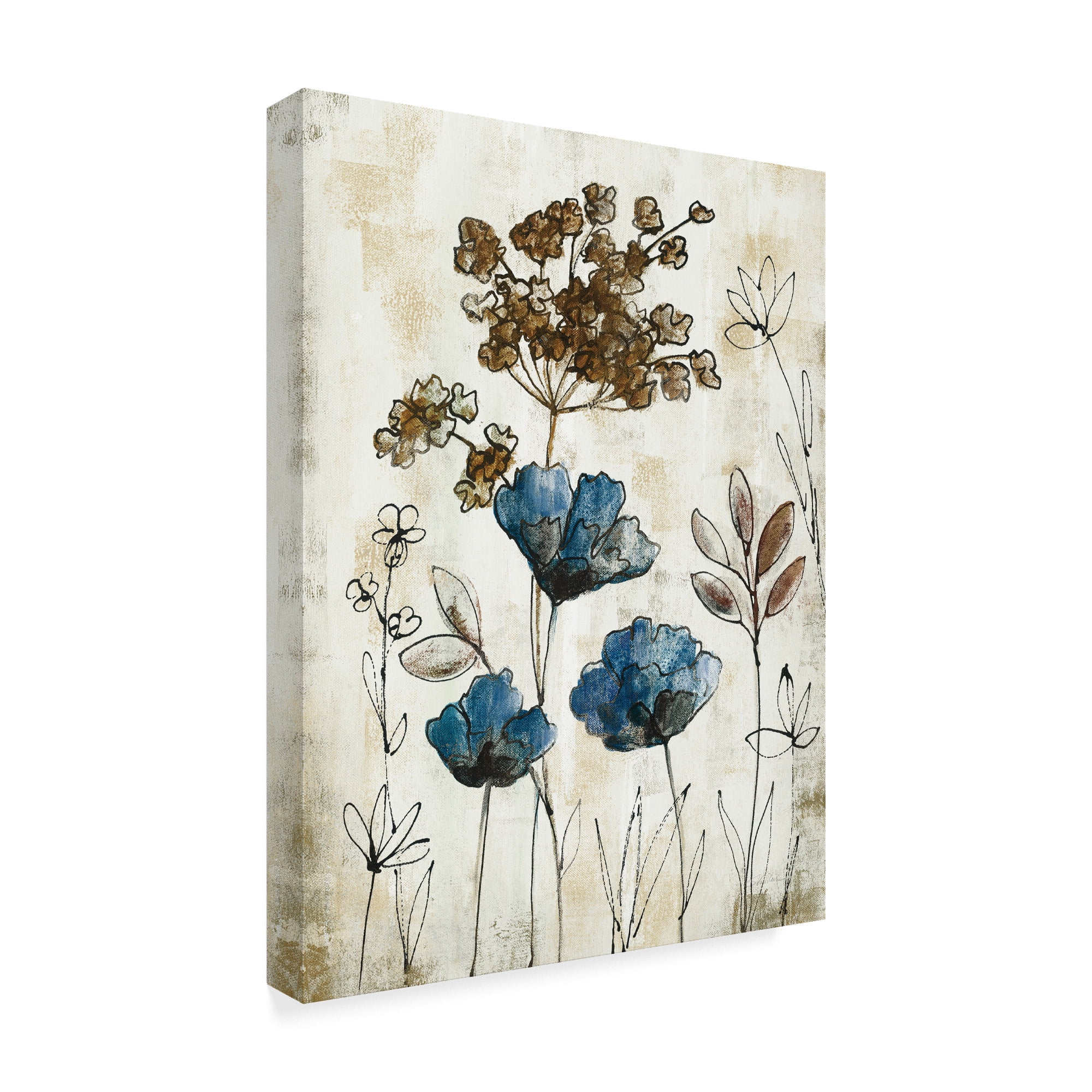 Trademark Fine Art 'Botanical Trio II Neutral Crop' Canvas Art by Silvia Vassileva