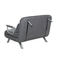 Small Sofa Couch Futon with Fold Up Bed and Adjustable Backrest