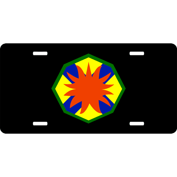 U.S. Army 13th Support Command License Plate