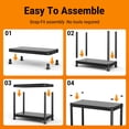 thumbnail image 6 of HOKEEPER 4-Tier Storage Shelves, 440LBS Heavy Duty Plastic Shelving Unit for Garage Kitchen Closet 11.81"D x 23.62"W x 52.56"H, Black, 6 of 8