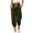 *Army Green, variant on Women's Drawstring Waffle Capri Joggers, Summer Stretchy Cropped Pants For Women , Ladies' Running Gym Trousers with Pockets,Gray,S-2XL