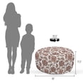 thumbnail image 4 of Floral Pouf Cover with Zipper, Earth Tones Blossom Chrysanthemums Cottage Foliage Ornamental Pattern, Soft Decorative Fabric Unstuffed Case, 30" W X 17.3" L, Warm Taupe Umber Blush, by Ambesonne, 4 of 5