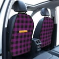 thumbnail image 2 of Purple black plaid A Mats Back Seat Protectors, Car Seat Protector Vehicle Organizers Waterproof Cover Back Seat Cover for Kids with 3 Storage Pockets 2 Pack, 2 of 5