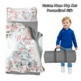 thumbnail image 3 of Kainsy Personalized Toddler Girls Nap Mat with Nap Blanket, Custom Name Toddler Nap Mats for Preschool Kindergarten, Custom Elephant Girls Sleeping Bag with Pillow Cover Thick Padded, 3 of 9