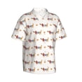 thumbnail image 2 of Uemuo Dachshund Dog Puppy Printed Regular Fit Short Sleeve Casual Hawaiian Shirt for Men,Aloha shirt,Tropical shirt,Floral print shirt,Vacation Beach shirt-Small, 2 of 9