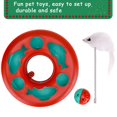 thumbnail image 3 of Juguetes para gatos, juguetes para gatos de interior, juguetes interactivos para gatitos, pistas sobre ruedas con hierba gatera, resorte, juguete para mascotas con pelotas de ejercicio, ratón (rojo), 3 of 7
