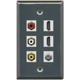 thumbnail image 1 of RiteAV - 3 x RCA - 2 X HDMI and 1 x Coax Cable TV Port Wall Plate - Stainless Steel, 1 of 1