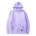 thumbnail image 5 of TOWED22 Men's Hoodies Loose Fit Pullover Casual Fashion Long Sleeve Hooded Sweatshirts with Pocket(Purple,XL), 5 of 5