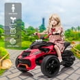thumbnail image 5 of LUIBAS 24V Kids ATV Ride On Motorcycle Electric 3 Wheeler Ride-On Electric ATV Kids Ride On Toys for Kids with Battery Powered Motor, EVA Wheels, w/LED Lights, Bluetooth, MP3 for 3+ Years, Red, 5 of 6