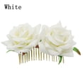 thumbnail image 1 of Peineta de franela con rosas Accesorios para el cabello Accesorios para el cabello con rosas dobles, 1 of 6