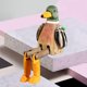 thumbnail image 5 of Escultura de figura animal de madera coleccionable de estilo mediterráneo, decoración costera. Pato, 5 of 9