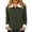 Army Green-A, variant on Women's Fall Long Sleeve T Shirts Soft Waffle Knit V Neck Loose Tunic Tops Solid Color Basic Blouses Oversized Casual Layering Tees White
