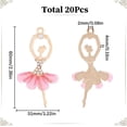 thumbnail image 2 of 1 CAJA de dijes de bailarina, dijes de danza, dijes grandes de aleación con temática de bailarina de ballet, zapatos, falda rosa y vestido con diamantes de imitación., 2 of 6
