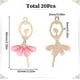 thumbnail image 2 of 1 CAJA de dijes de bailarina, dijes de danza, dijes grandes de aleación con temática de bailarina de ballet, zapatos, falda rosa y vestido con diamantes de imitación., 2 of 6