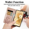 thumbnail image 4 of Allytech PU Leather Case for Google Pixel 6 2021 Wallet Cover with Kickstand, Folio Flip Wristlet Shockproof ID Credit Card Slots Holder Magnetic Snap Emboosed Case for Pixel 6 5G 6.4", Rosegold, 4 of 5