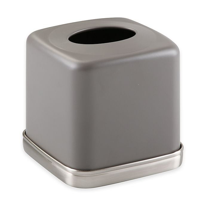 Download iDesign York Boutique Tissue Box Cover in Matte Grey ...