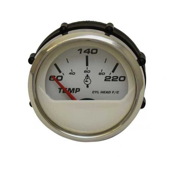 Faria Boat Marine Temperature Gauge GP4067A | Performance White 2 Inch