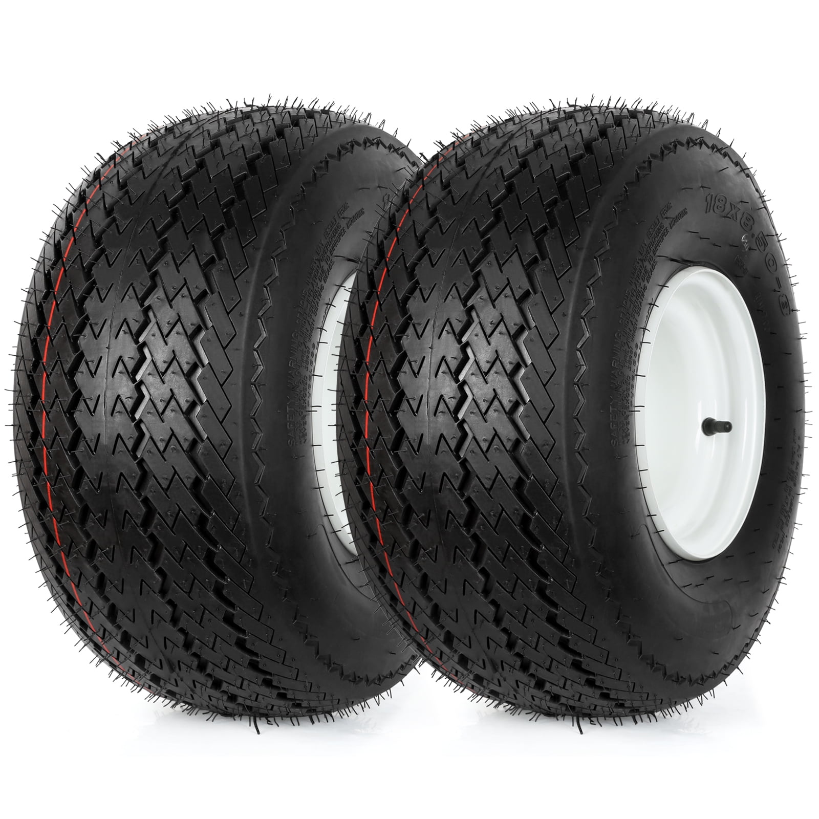 18" x 8.50-8 Turf Tire & Rim for Go Kart Lawn Mower Cart 18x8.50-8 18x8.50x8 NEW 